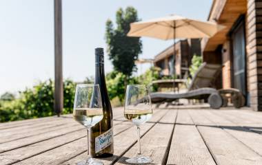 Weingarten-Chalets mit Terrasse