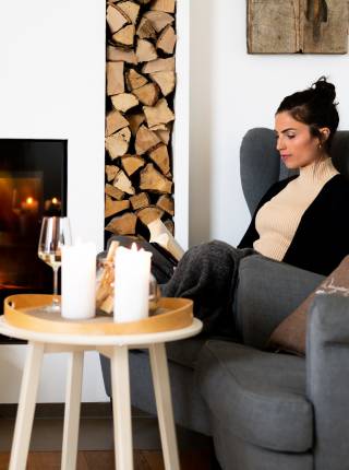 Chalet mit Kamin Symbolfoto